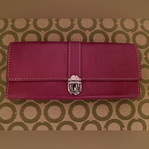 Nordstrom pink leather wallet